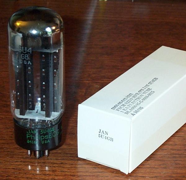NOS 真空管 1pc 5U4 GB Jan Philips ECG 整流管 Rectifier アンプ