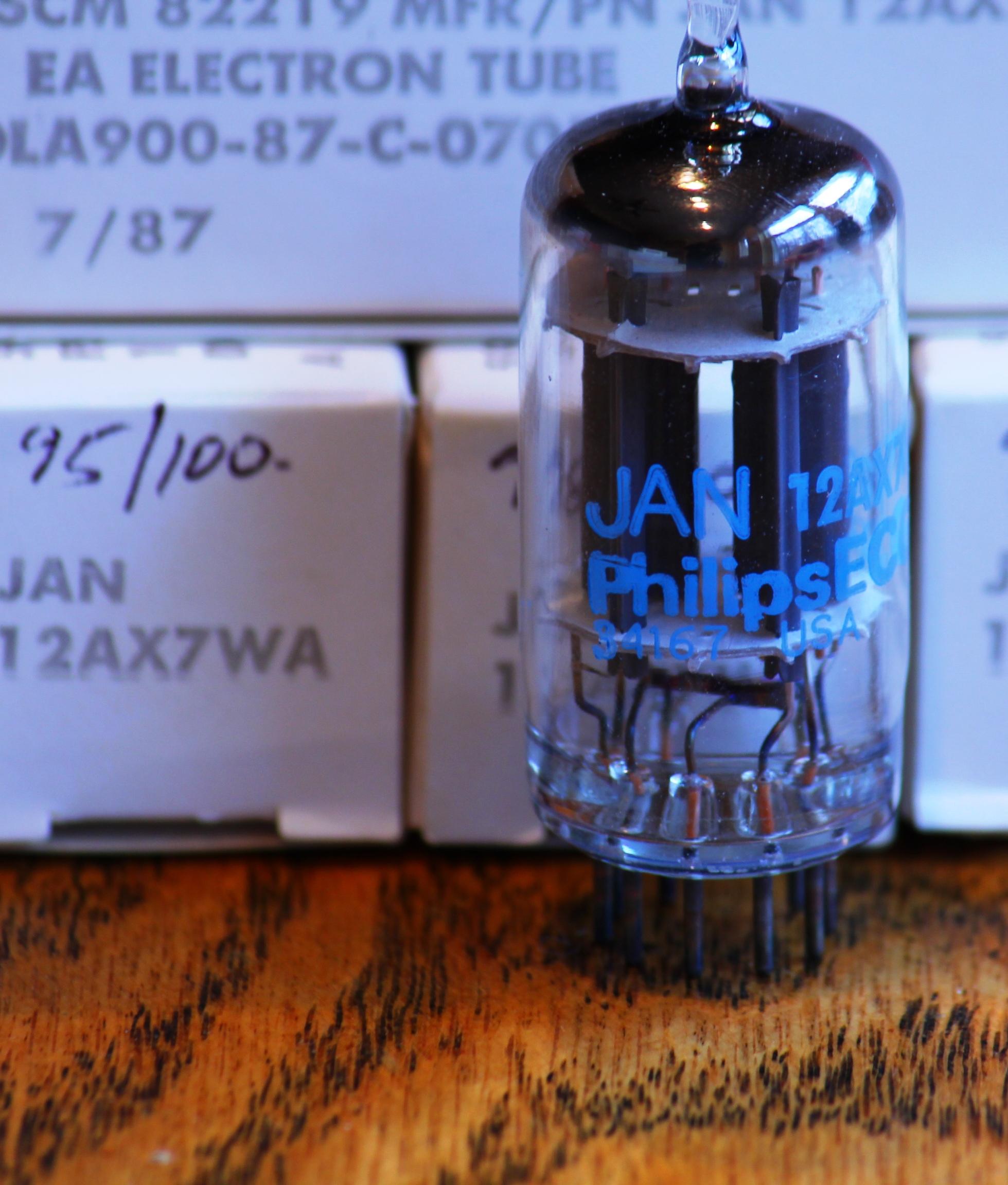 NOS JAN Philips 12AX7WA | KCA NOS Tubes & Amplifier Repair